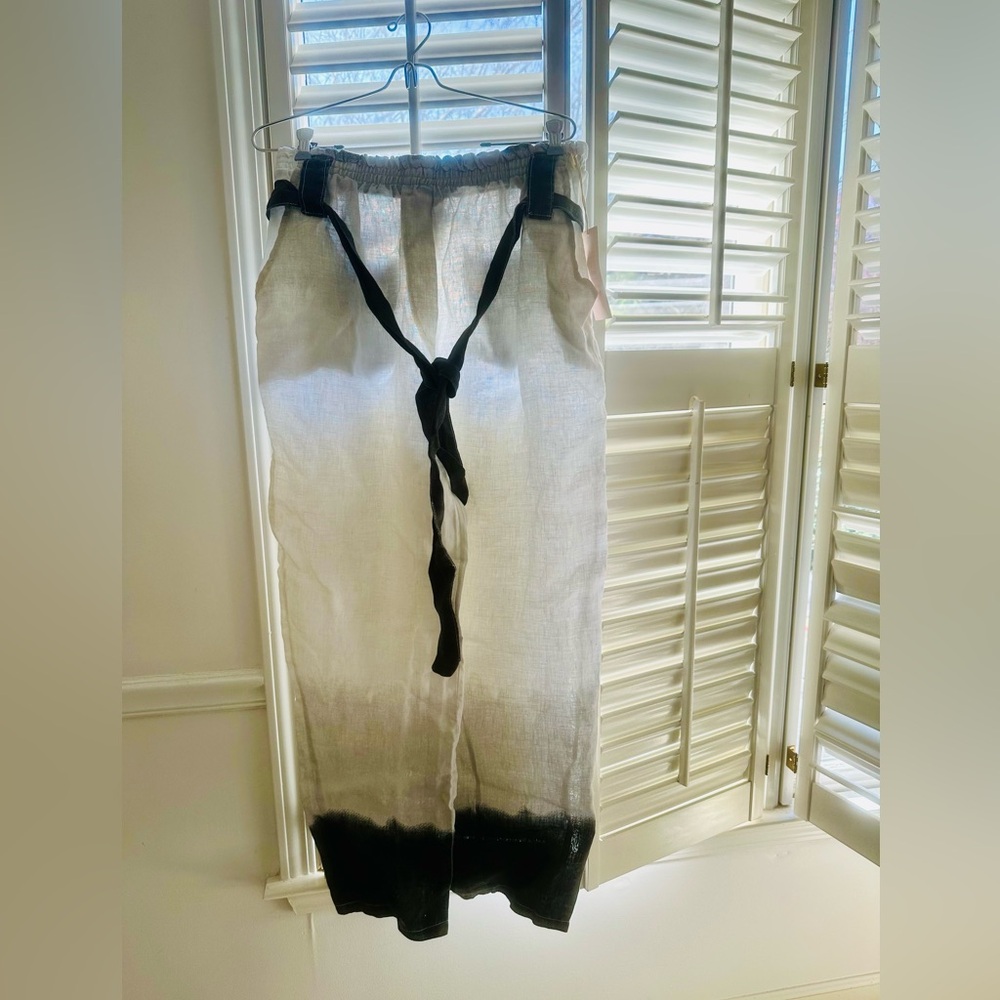 Stylish Black and White Tie-Dye Pants